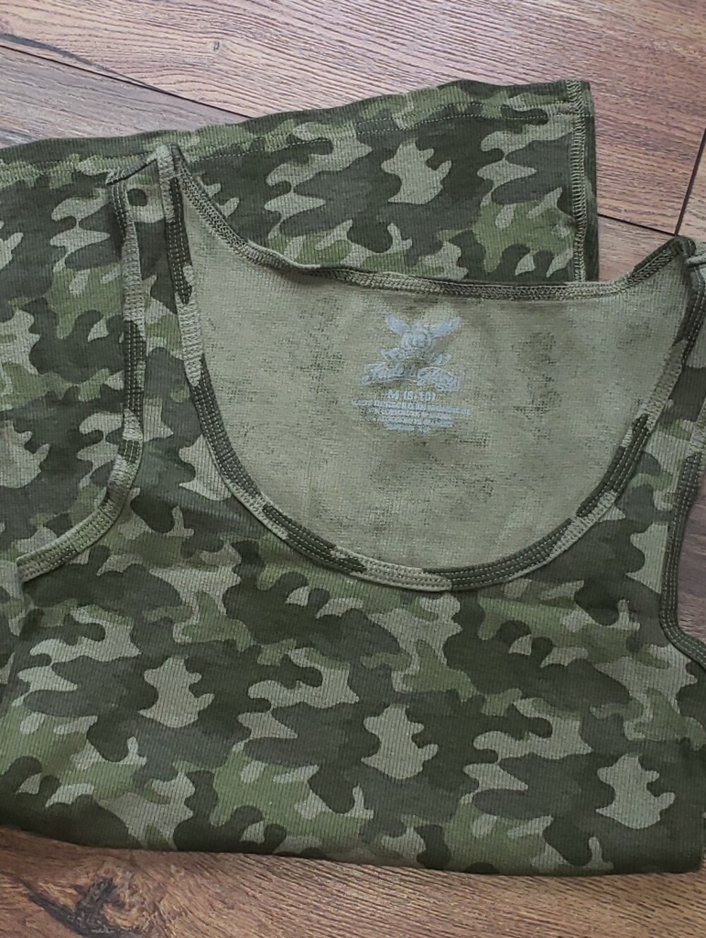 Faded Glory Olive Green Camo Tank Top Sz Med - New